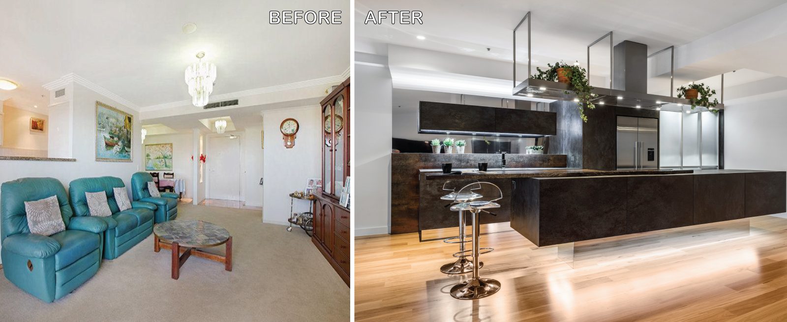 Before and After Kitchen Renovation Brisbane